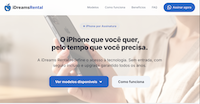 Preview do site iDreams Rental — assinatura de iPhone