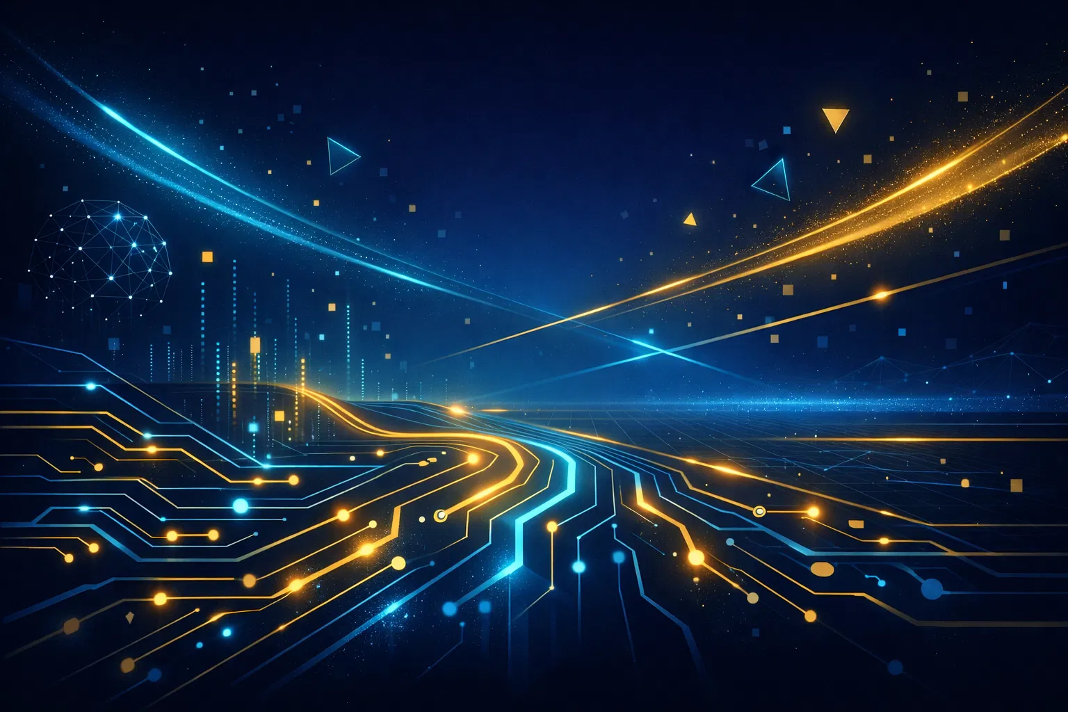 Fundo tecnológico com elementos de automação digital