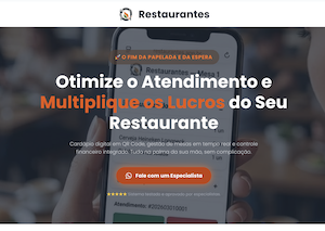 Preview do site Sistema Restaurantes — cardápio digital e gestão